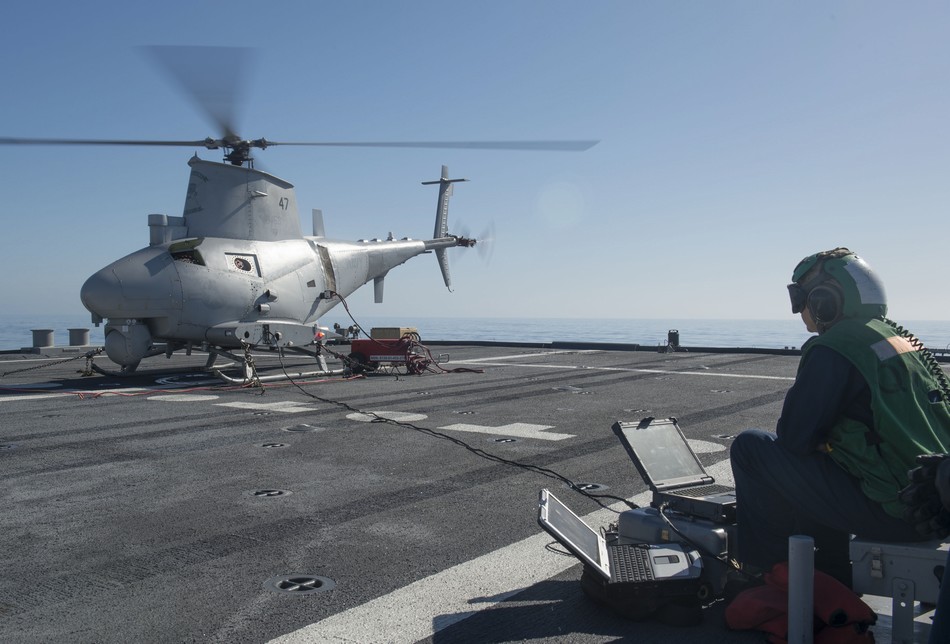 ���գ�����������̫ƽ���ѵ�������У�������һ��MQ-8B����������������˻���LCS-3����ս�������ء�