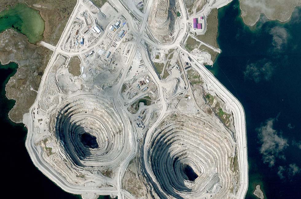 ���ô��Diavikk��ʯ�󣬿���������ͼ����������Ӱ�졣