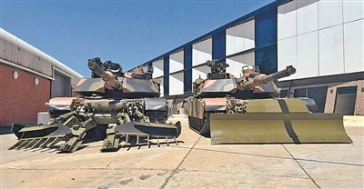 加装SLICE工程套件后的M1A2 SEP V3主战坦克。资料图片