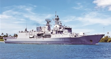 新西兰海军“特卡哈”号导弹护卫舰。