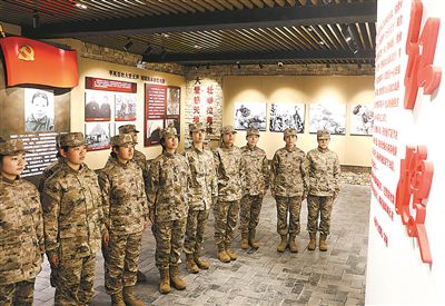 临沂市上半年预定新兵到沂蒙红嫂纪念馆参观见学。杜怡霏摄